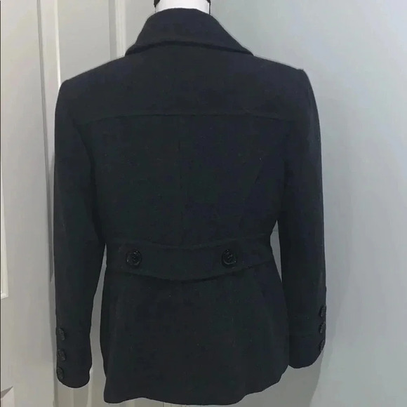 ST. JOHN'S BAY CHARCOAL GREY WOOL COAT BUTTONS almost new size SP - Picture 2 of 5